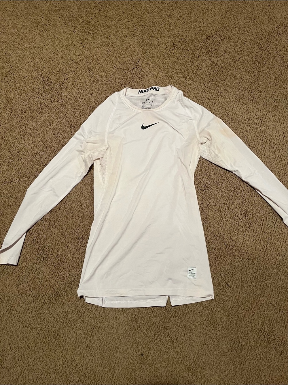Nike White Long Sleeve Compression Top (Free)